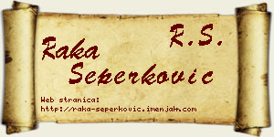 Raka Šeperković vizit kartica